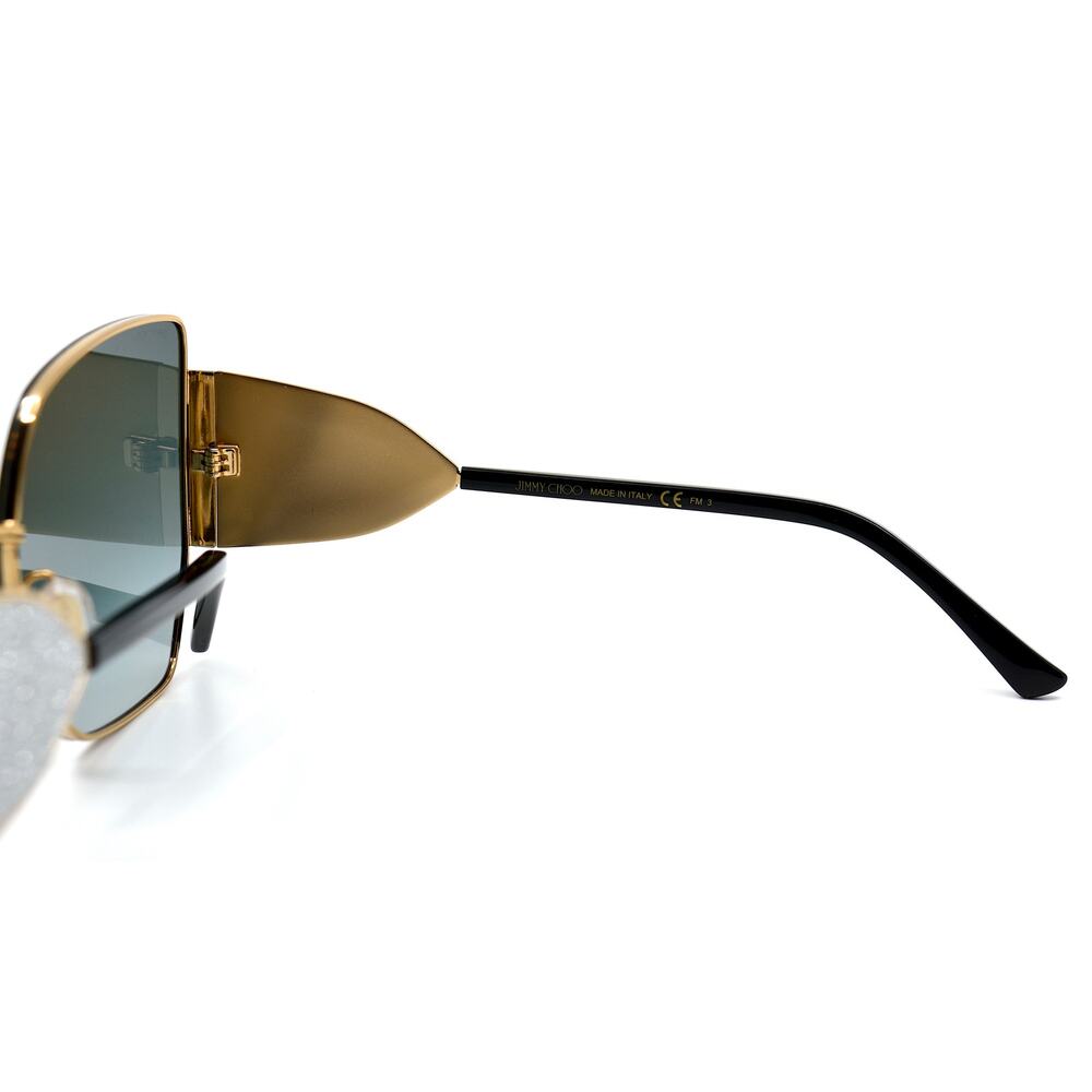 NEW JIMMY CHOO RIVER/S 2M2 GOLD GREY AUTHENTIC SUNGLASSES - Picture 9 of 14